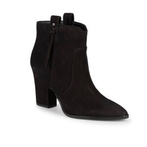 NWOT Sam Edelman Niomi Pull On Pointed Toe Ankle Bootie in Black Suede